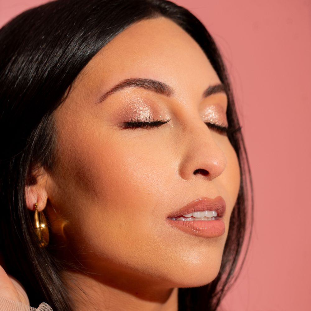 Truth - Metallic Rose Nude with Silver Sparkle